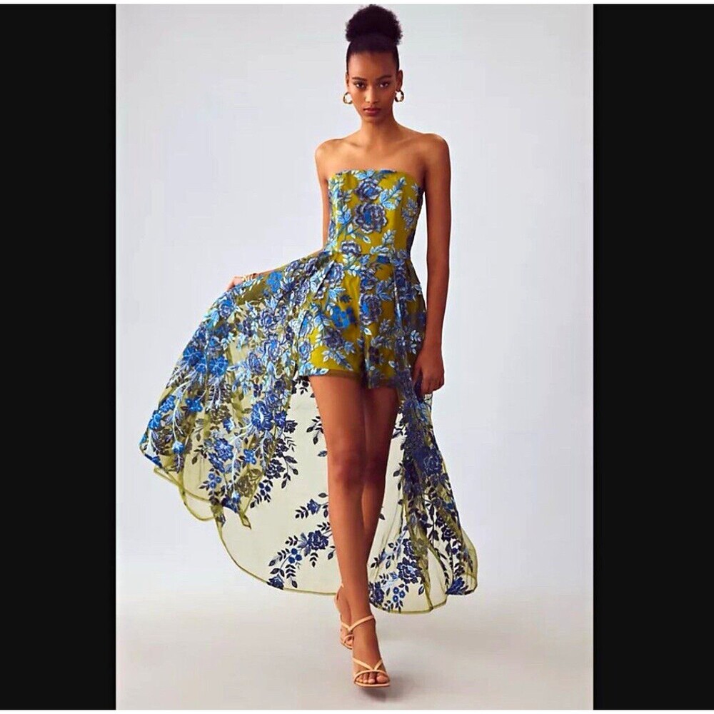 HUTCH Strapless High-Low Romper 6 homecoming dress